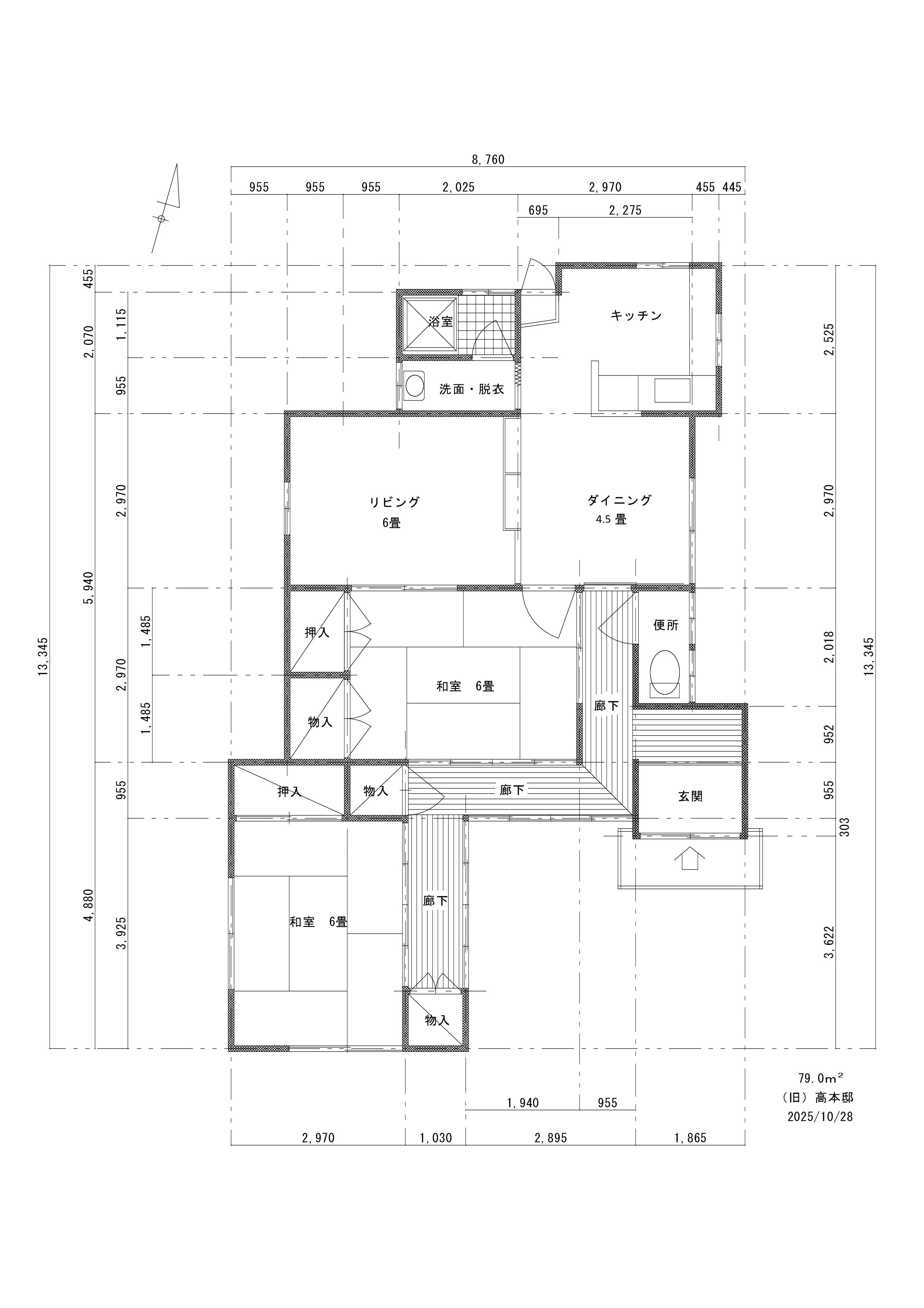 旧高本邸 間取り図